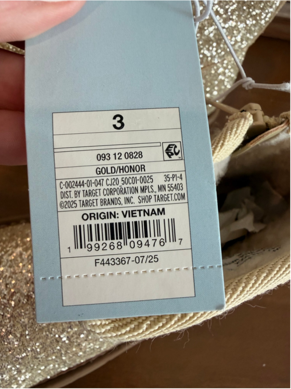 NWT Cat & Jack Honor Gold Glitter Youth Boots Size 3 - Picture 3 of 5